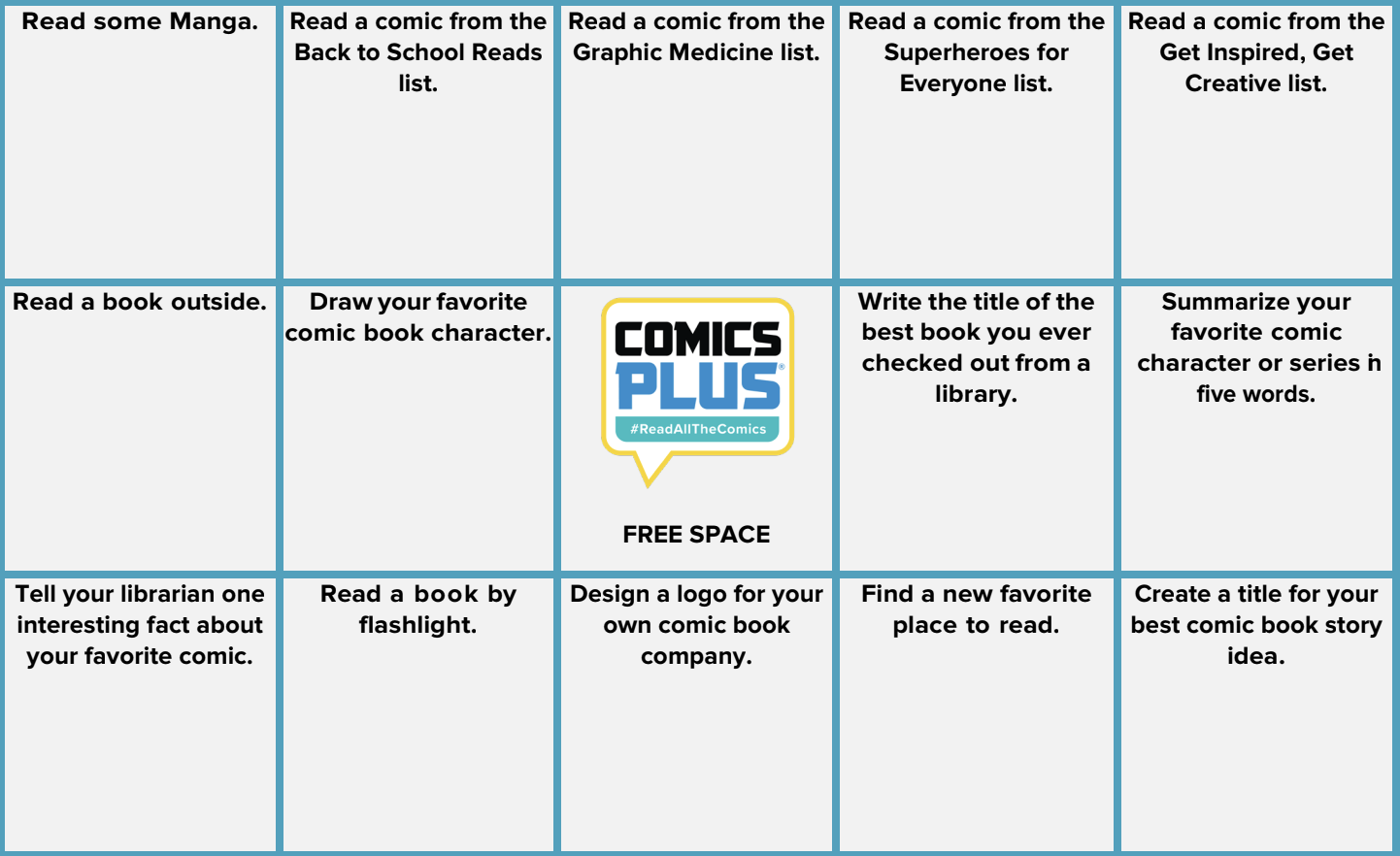 Guide: Comics Bingo