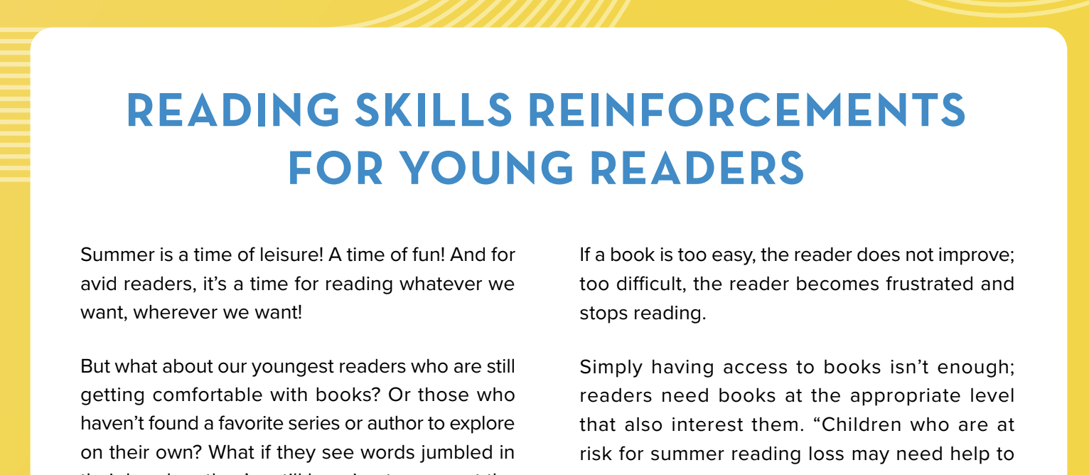 Reading Skills Reinforcements For Young Readers