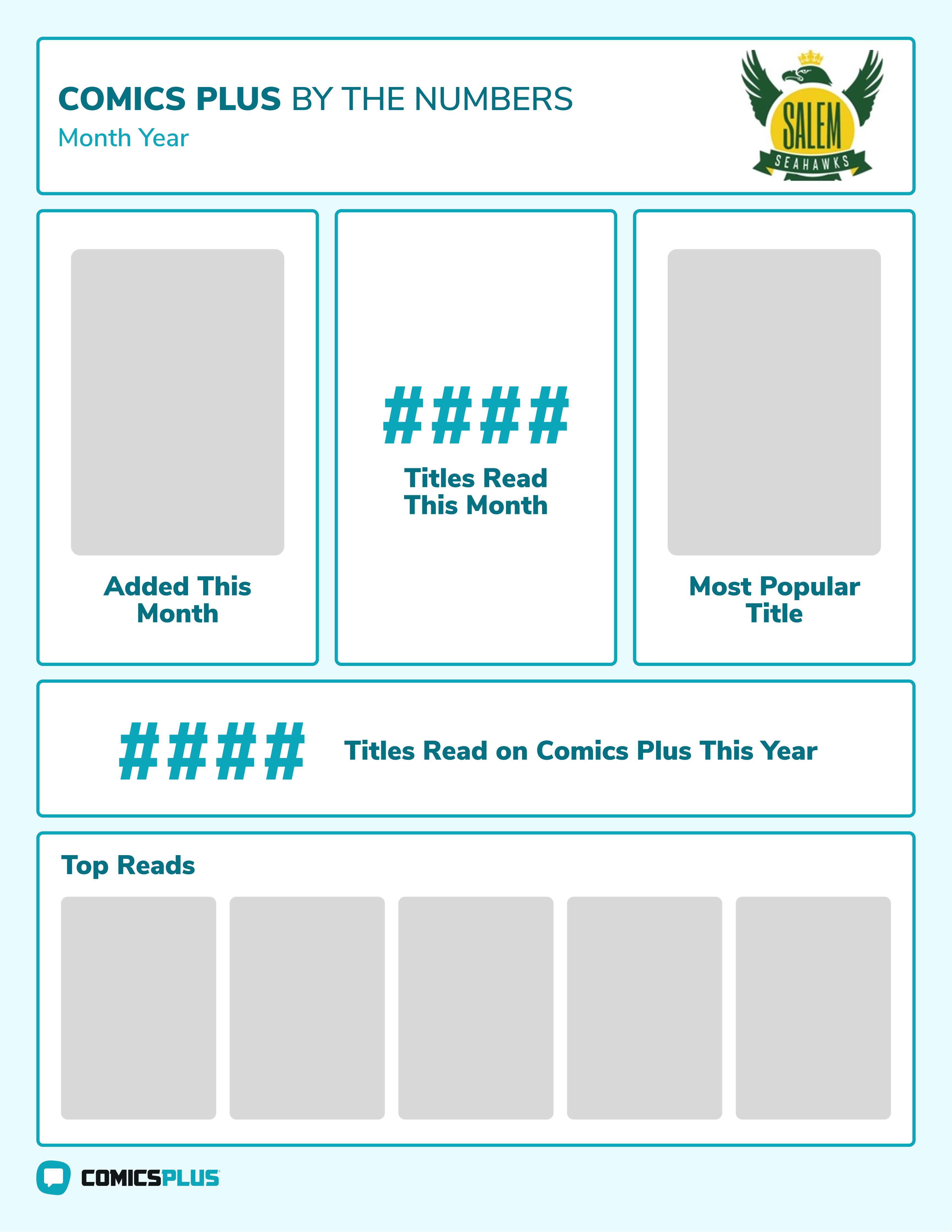 Comics Plus Infographic Canva Template by Month
