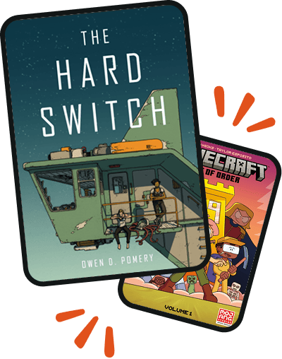 Comics Plus library feature artwork.